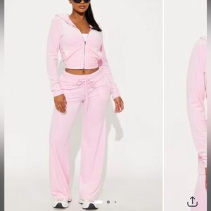 Fashion Nova Light Pink jacket and pant Set